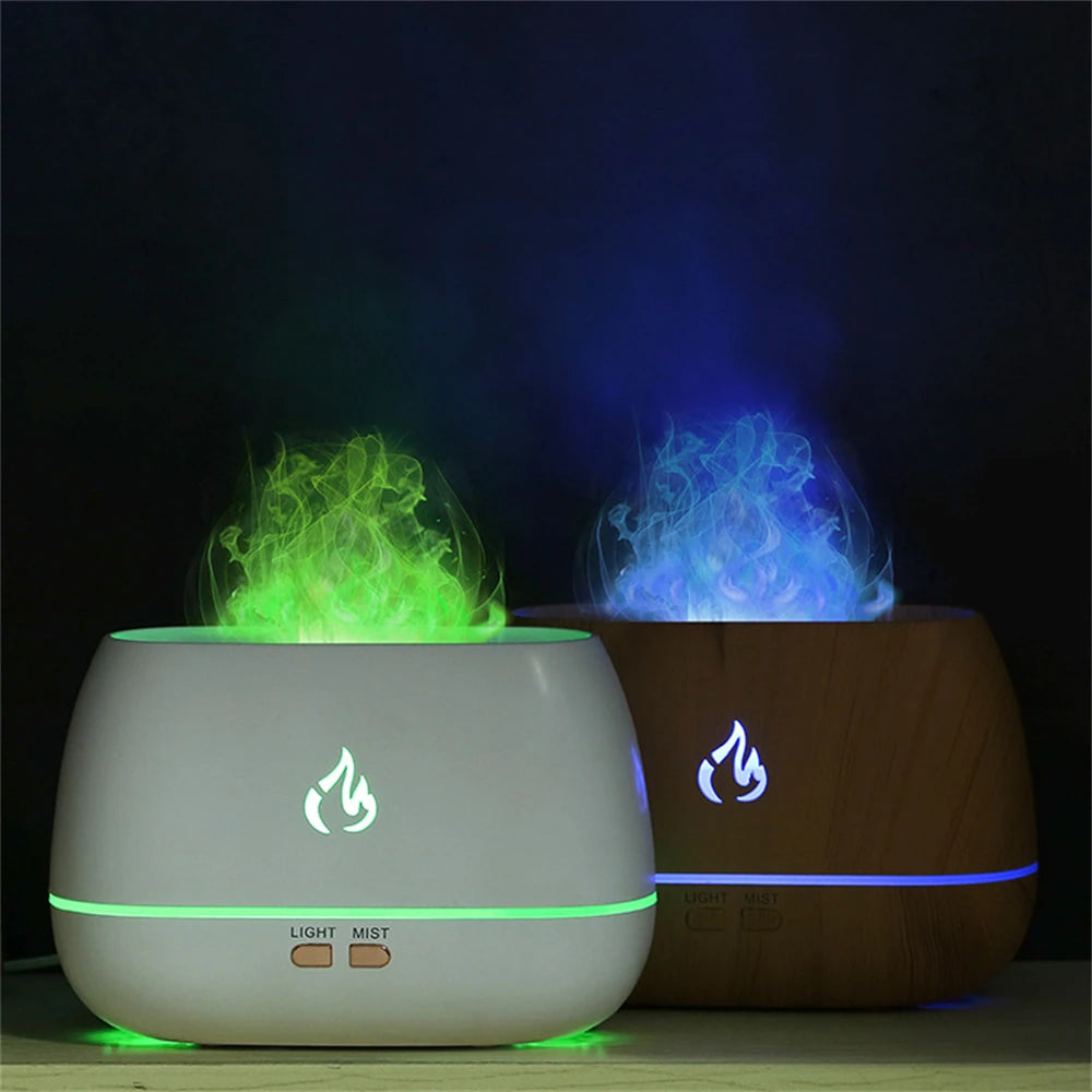 3D Flame Aroma Humidifier with Colorful Night Light - Smarsty