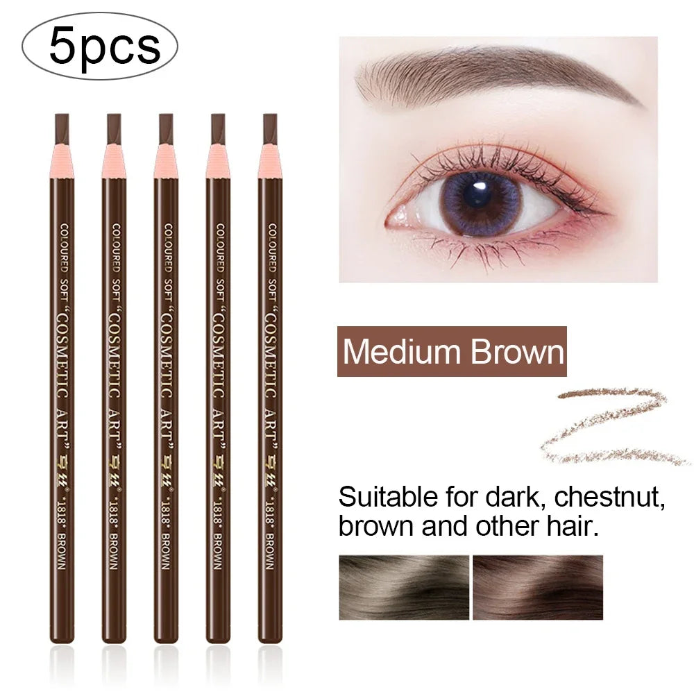 5pcs Waterproof Microblading Eyebrow Pencil Set - Smarsty