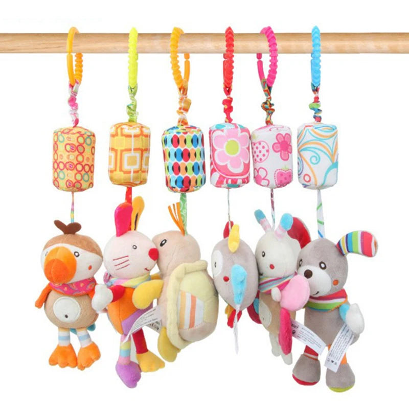 Newborn Baby Plush Stroller Toys Baby Rattles Mobiles Cartoon Animal Hanging Bell Educational Baby Toys 0-12 Months Speelgoed by Smarsty
