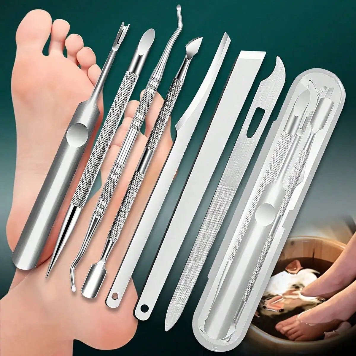 Stainless Steel Nail Care Set for Smooth Cuticle Removal - Smarsty