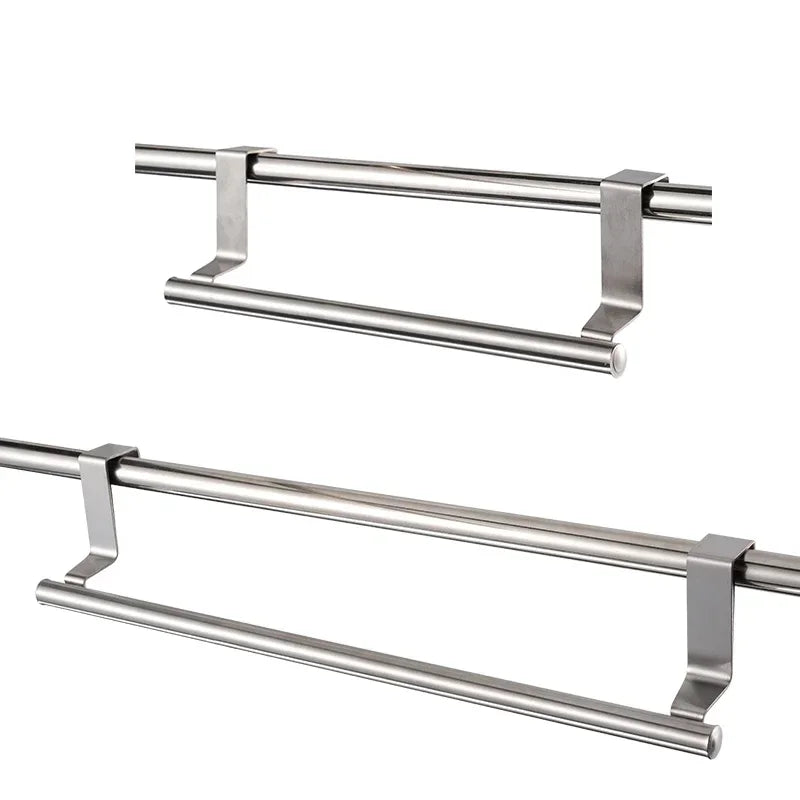 Over Door Stainless Steel Towel Rack for Kitchens - Smarsty
