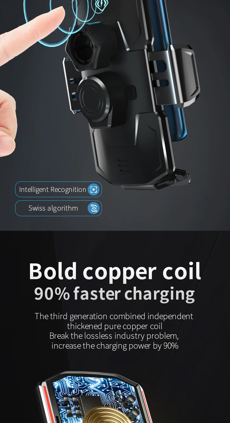 Magnetic Car Phone Holder Wireless 66W Fast Charger - Smarsty