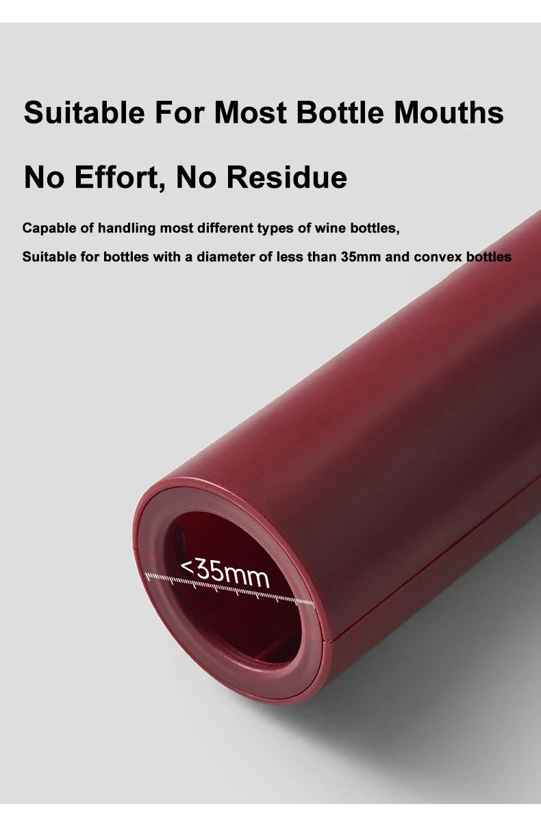 Electric Wine Bottle Opener Automatic Red Wine Corkscrew Rechargeable Wine Opener One-click Button Wine Tools Kitchen Products - Smarsty