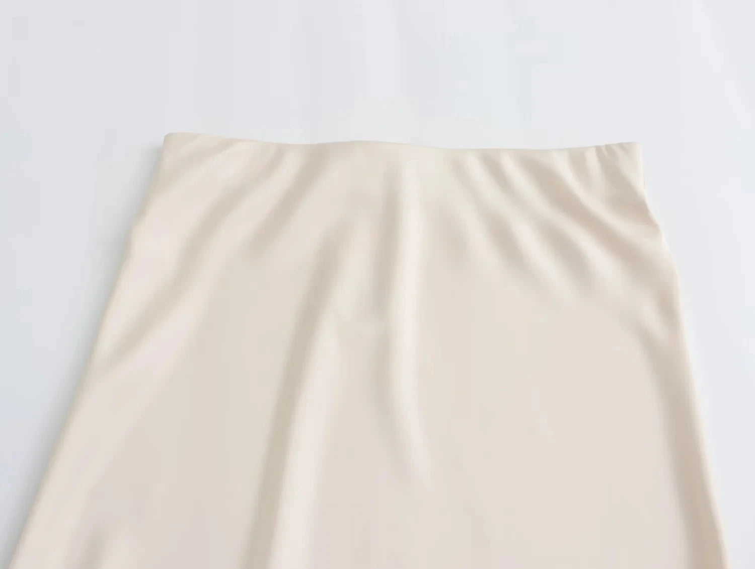 TRAFZA 2024 Y2K Casual Women Long Skirt Spring Elastic High Waisted A-Line Casual Female Satin Skirts High Street Lady Skirts - Smarsty
