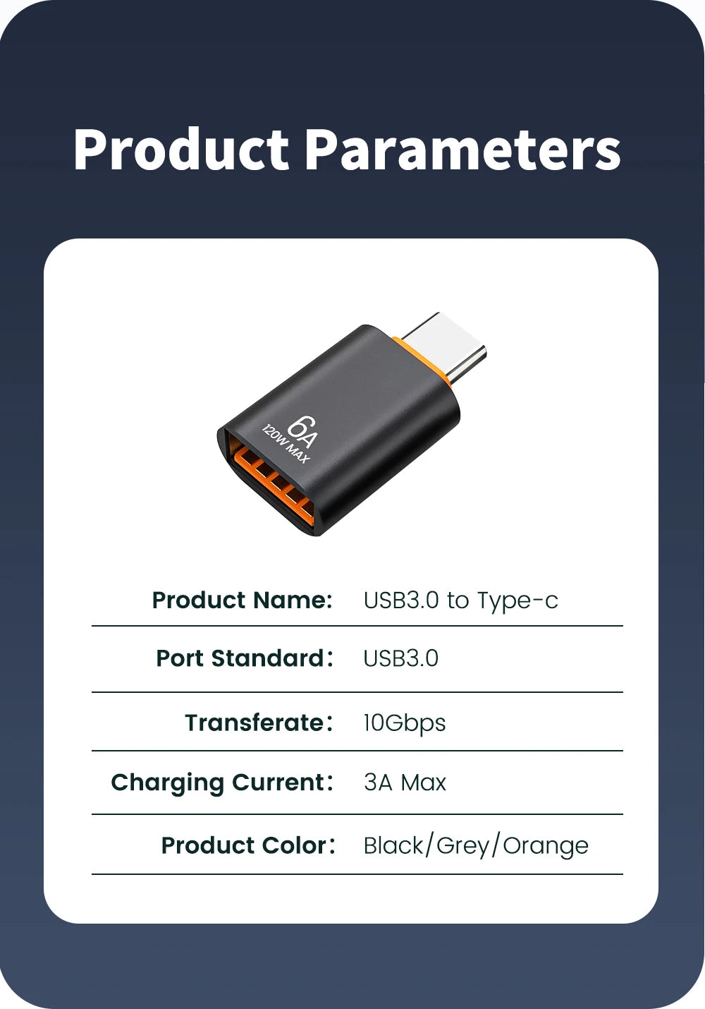 10A OTG USB 3.0 To Type C Adapter USB Female To Type c Male Fast Charging adadpter OTG USB C For Xiaomi Samsung Laptop PC - Smarsty