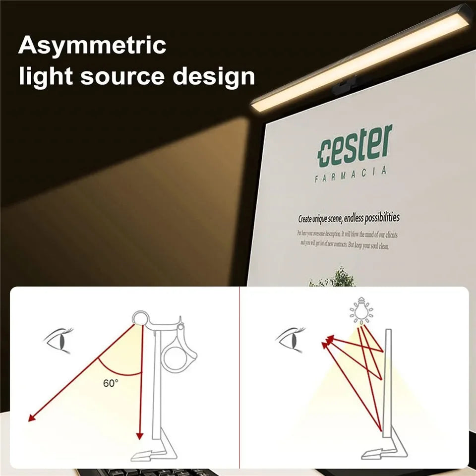 LED Eye-Care Desk Lamp with Stepless Dimming Feature - Smarsty