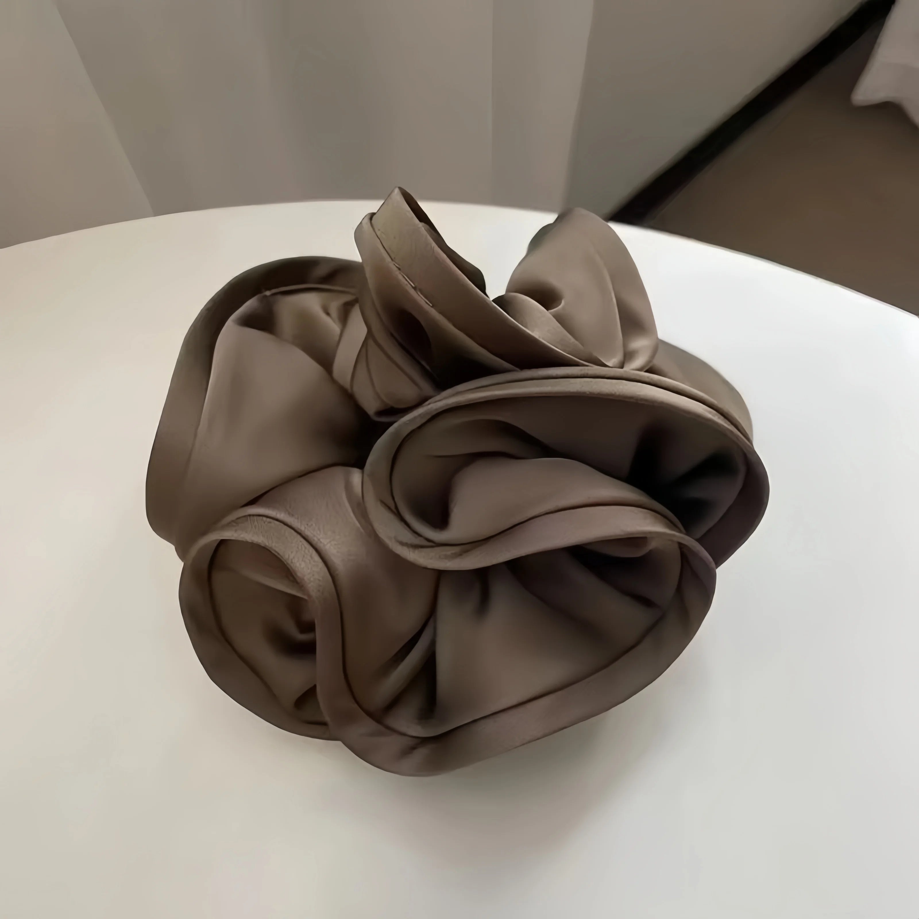 Korean Satin Ribbon Scrunchie For Voluminous Ponytail - Smarsty