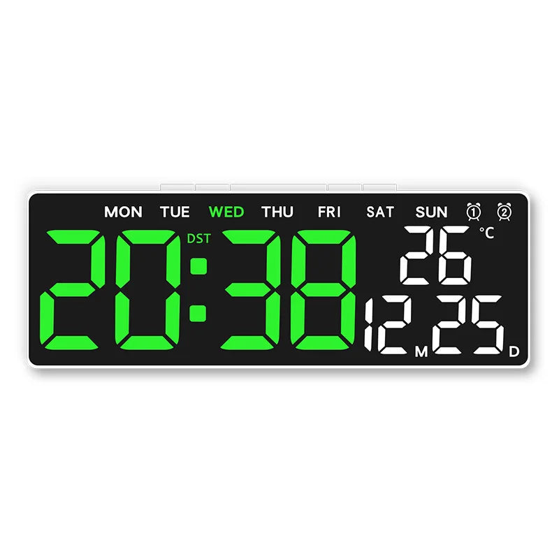 Digital LED Alarm Clock with Adjustable Brightness and Temperature Display - Smarsty
