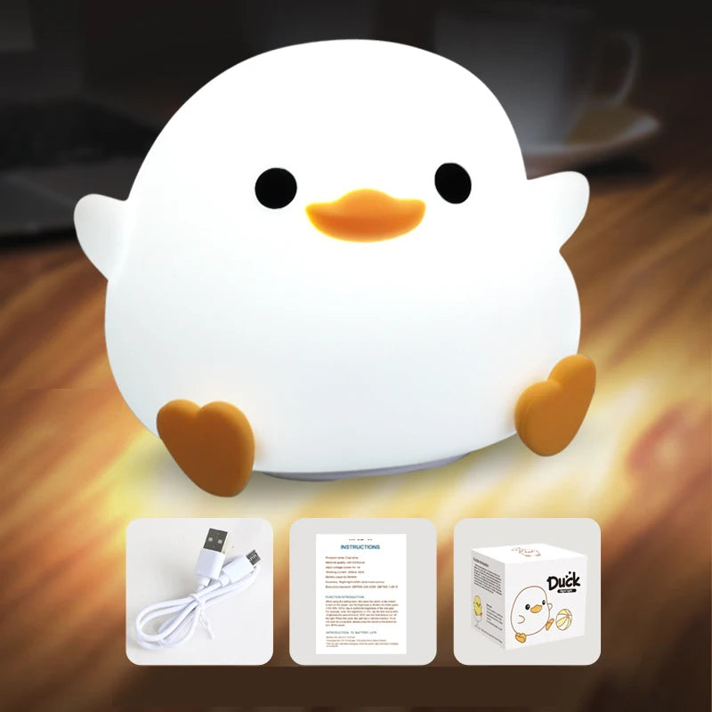 Cute Duck Night Light with Touch Sensor and Timer - Smarsty