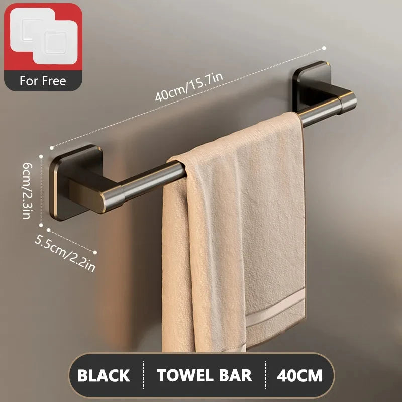 Non Perforated Suction Cup Towel Rack for Bathroom Storage - Smarsty