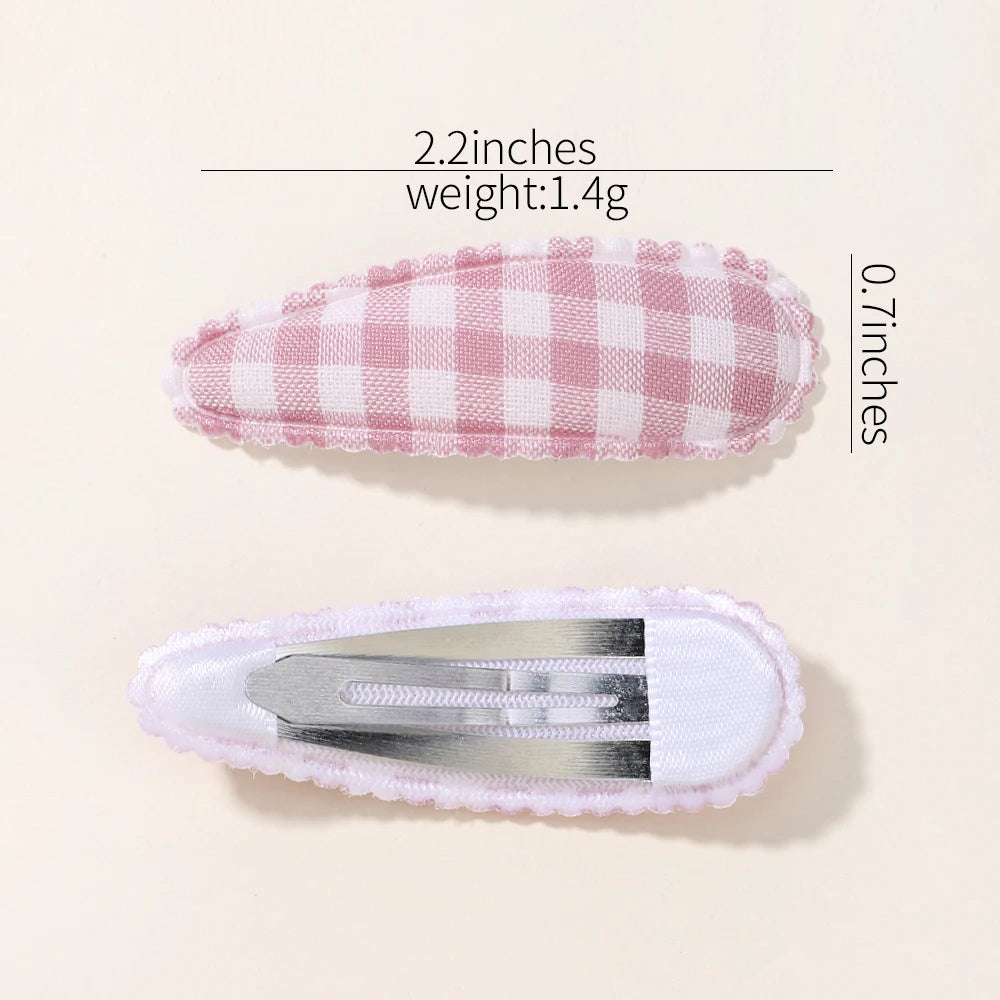 10 Pcs Cotton Alloy Hair Clips for Kids - Smarsty