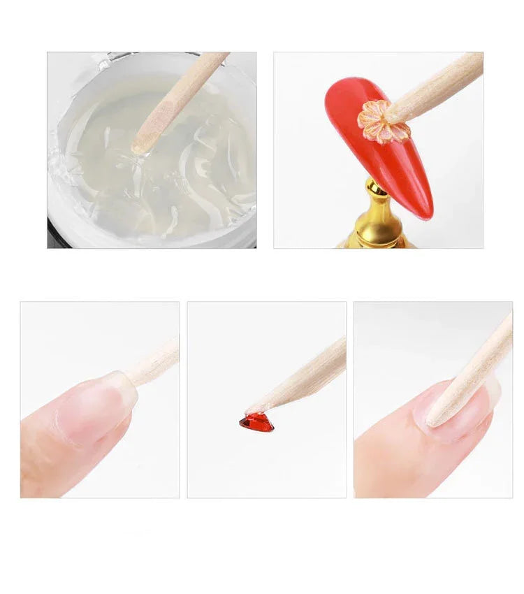 Wood Cuticle Pusher Sticks for Gel Polish Removal - Smarsty