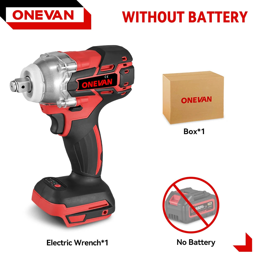 Onevan 520Nm Brushless Electric Impact Wrench with Dual Gears - Smarsty