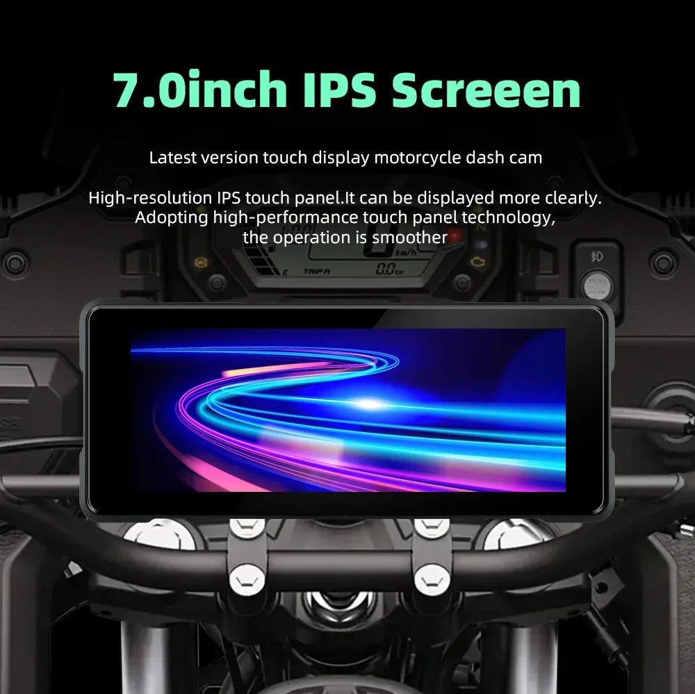 7 Inch Motorcycle GPS Navigation With Wireless CarPlay IP67 - Smarsty