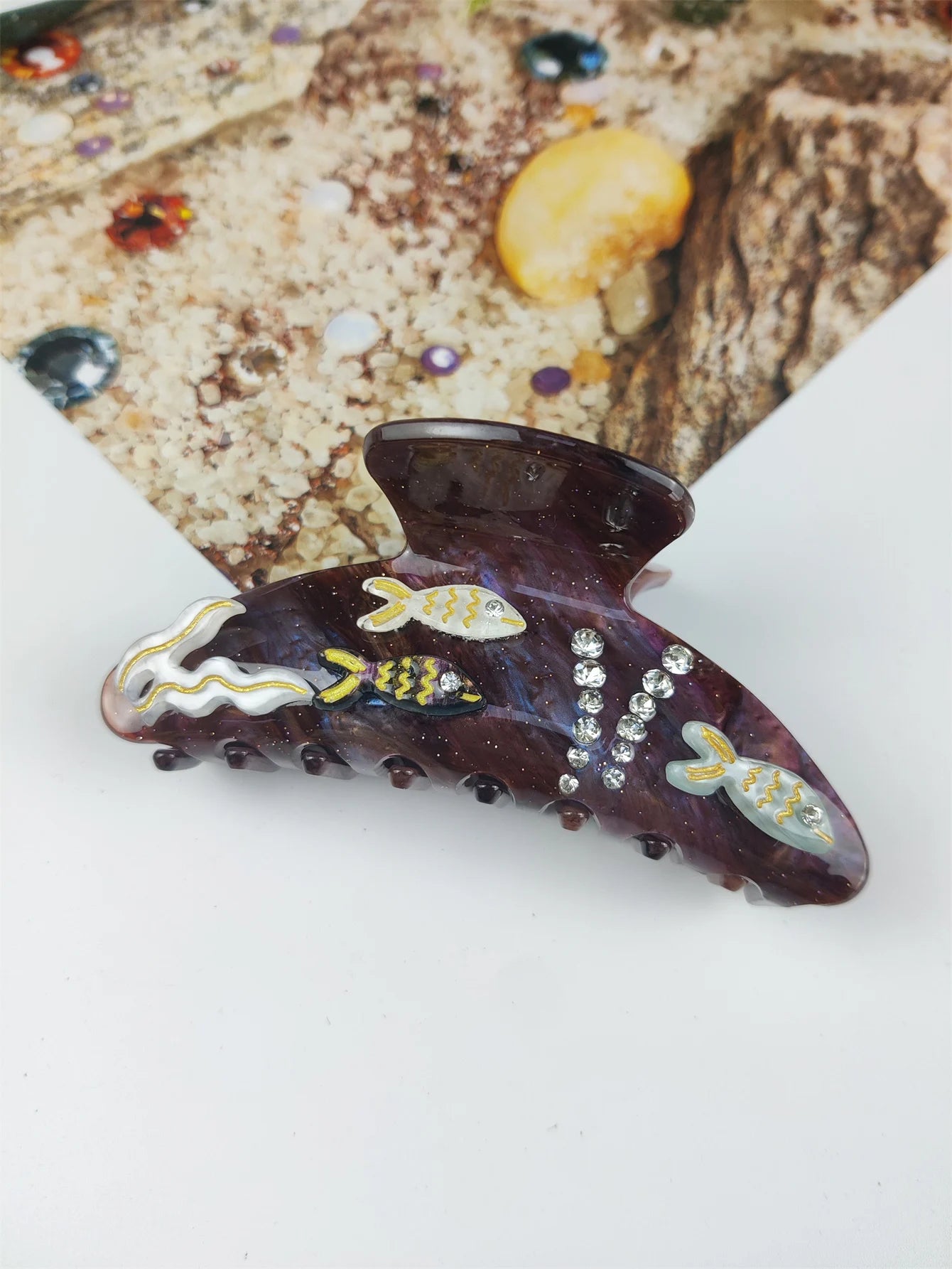 Handmade Large Sea Hair Claw Clips Acetate Beach Starfish - Smarsty