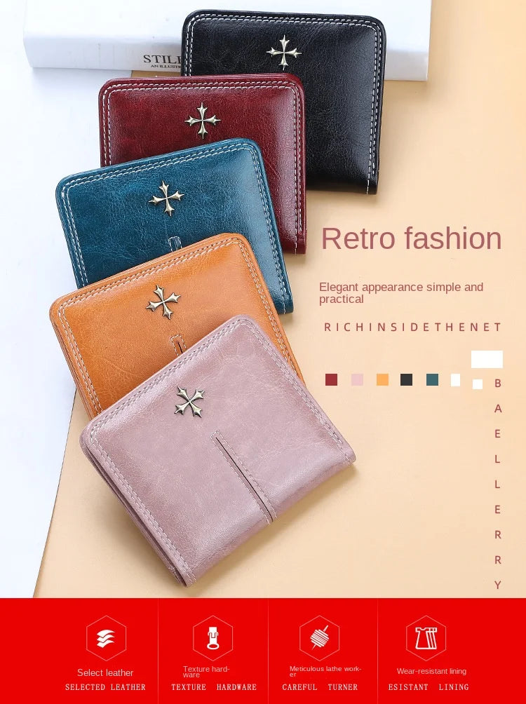 2023 New Mini Women Wallets Free Name Engraving Fashion Small Wallets Zipper PU Leather Quality Female Purse Card Holder Wallet