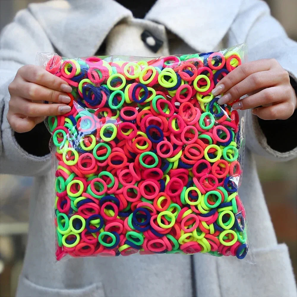 Colorful Nylon Elastic Hair Ties For Kids Gentle Hold - Smarsty
