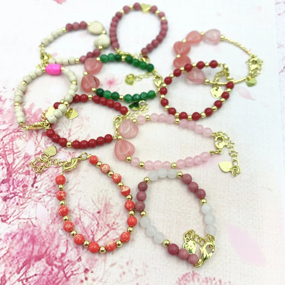 Lovely Natural Stone Bead Bracelet for Girls - Smarsty