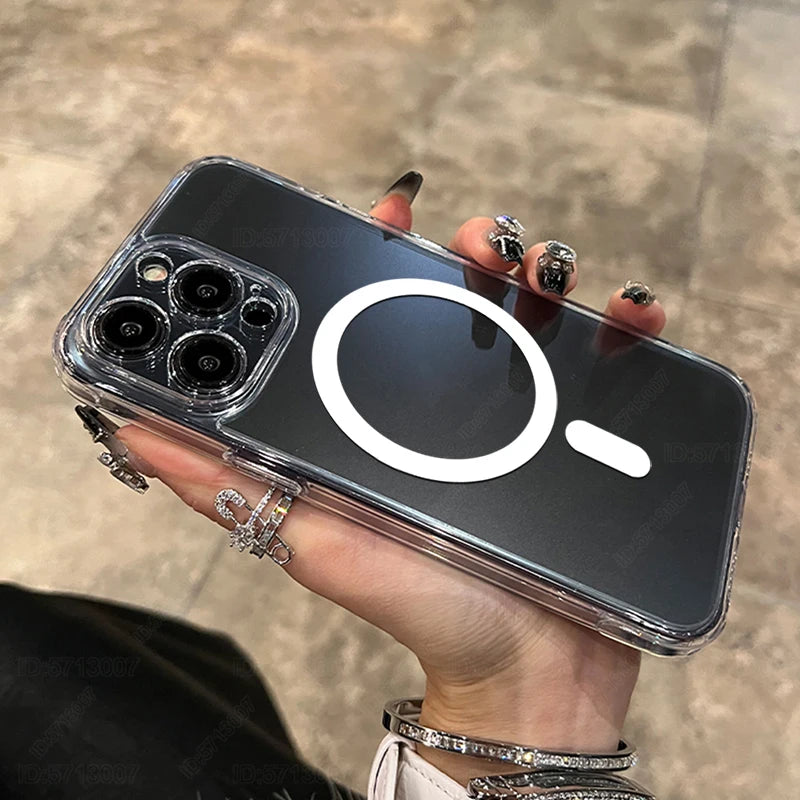 MagSafe Transparent Case For IPhone Wireless Charge - Smarsty