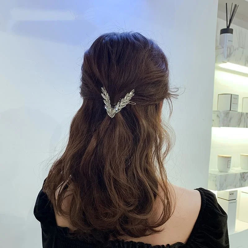 Luxury Crystal Hair Clip for Women with V Shape Design - Smarsty