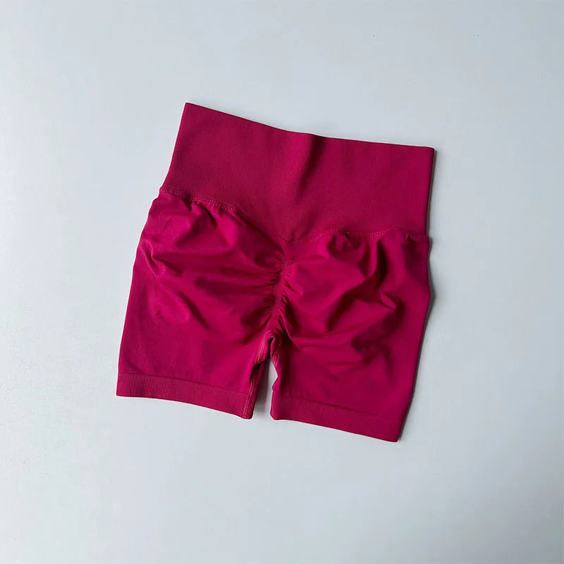 Peach Hip Lifting Sports Shorts Women High Waist and Waist Tightening Slimming Running Hip Speed Drying Three Point Tight Pants - Smarsty