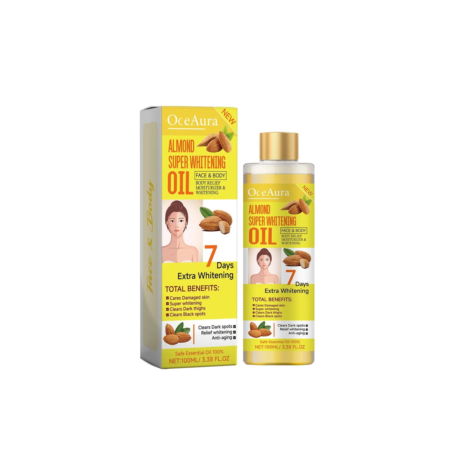 Turmeric Body Lightening Oil for Dry Skin - Smarsty