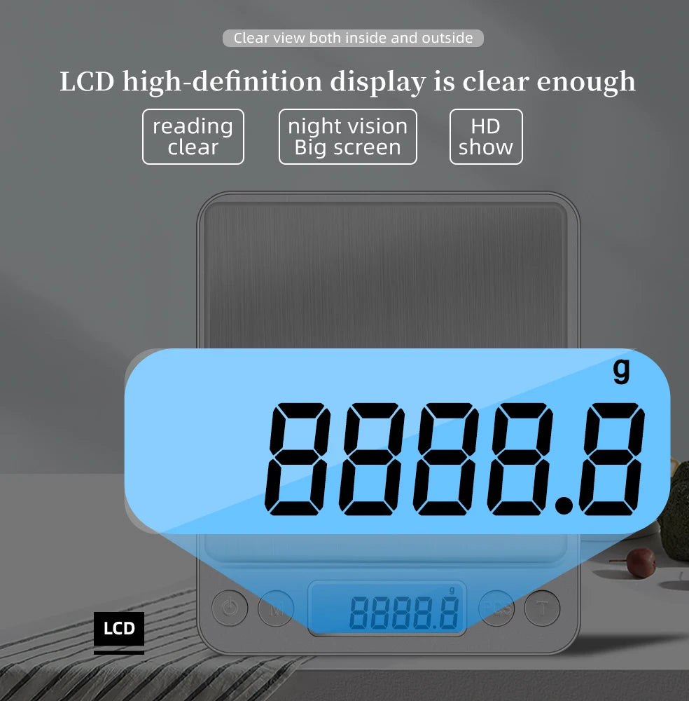 Mini Digital Kitchen Scale with LED Display and Precision Accuracy - Smarsty