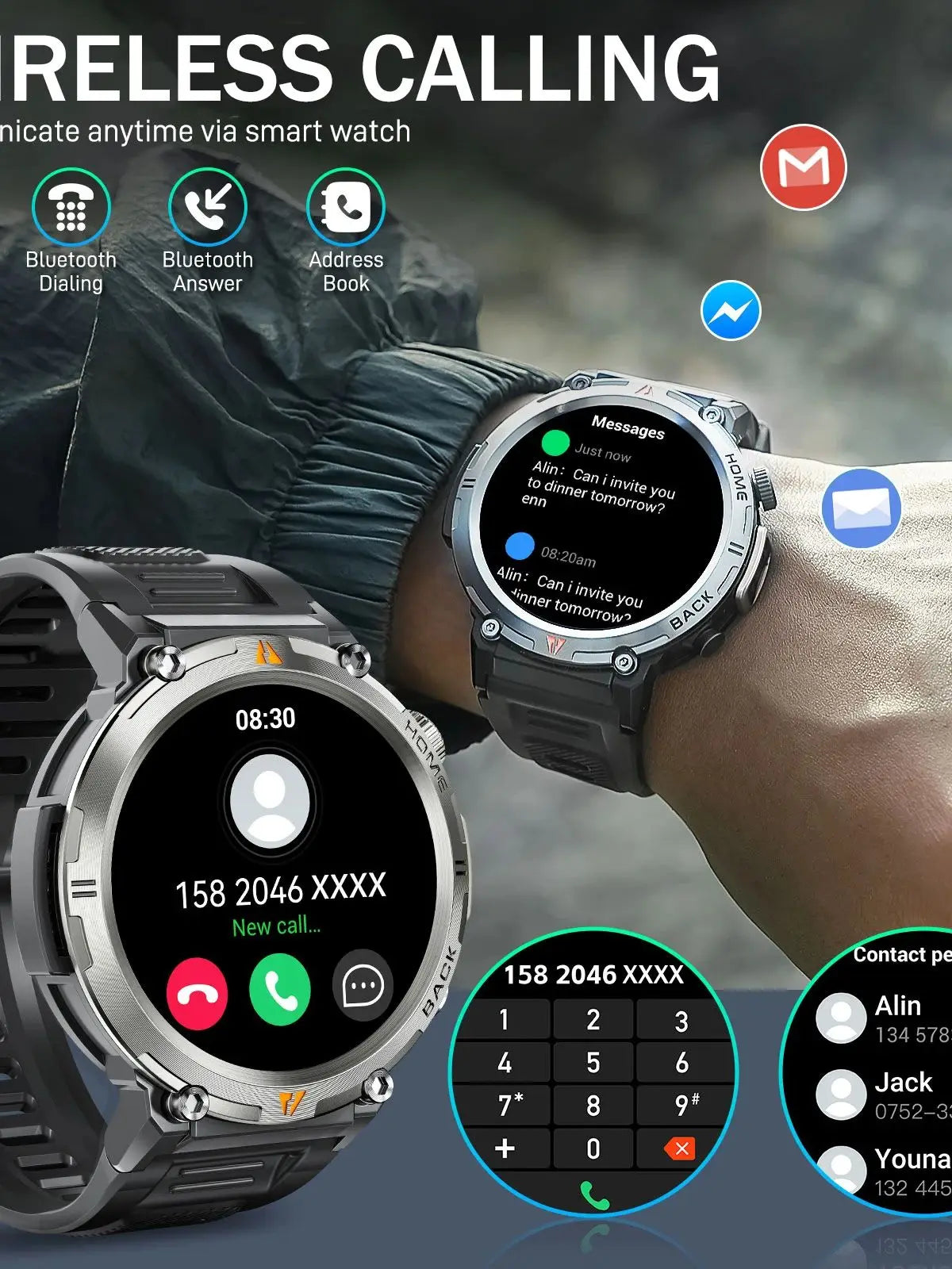 EIGIIS KE3 Smart Watch Bluetooth Call Waterproof Health Monitor - Smarsty