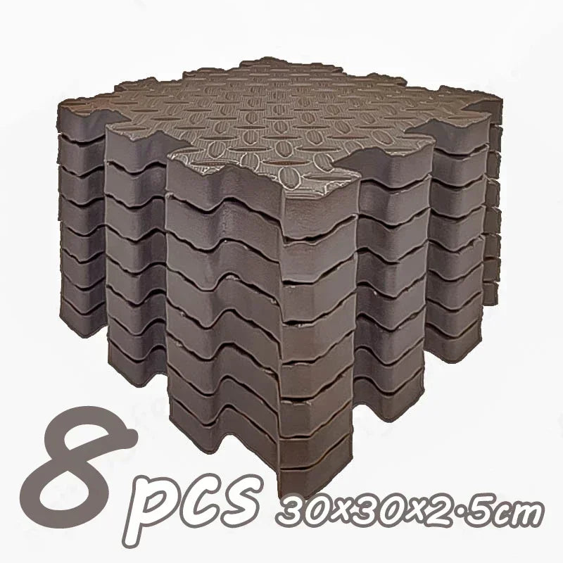 8Pcs/2.5cm Thick Nonslip Baby Crawling Play Mat Soundproof Puzzle Gym Mat for Children's Room and Eco-Friendly Puzzle Mat by Smarsty