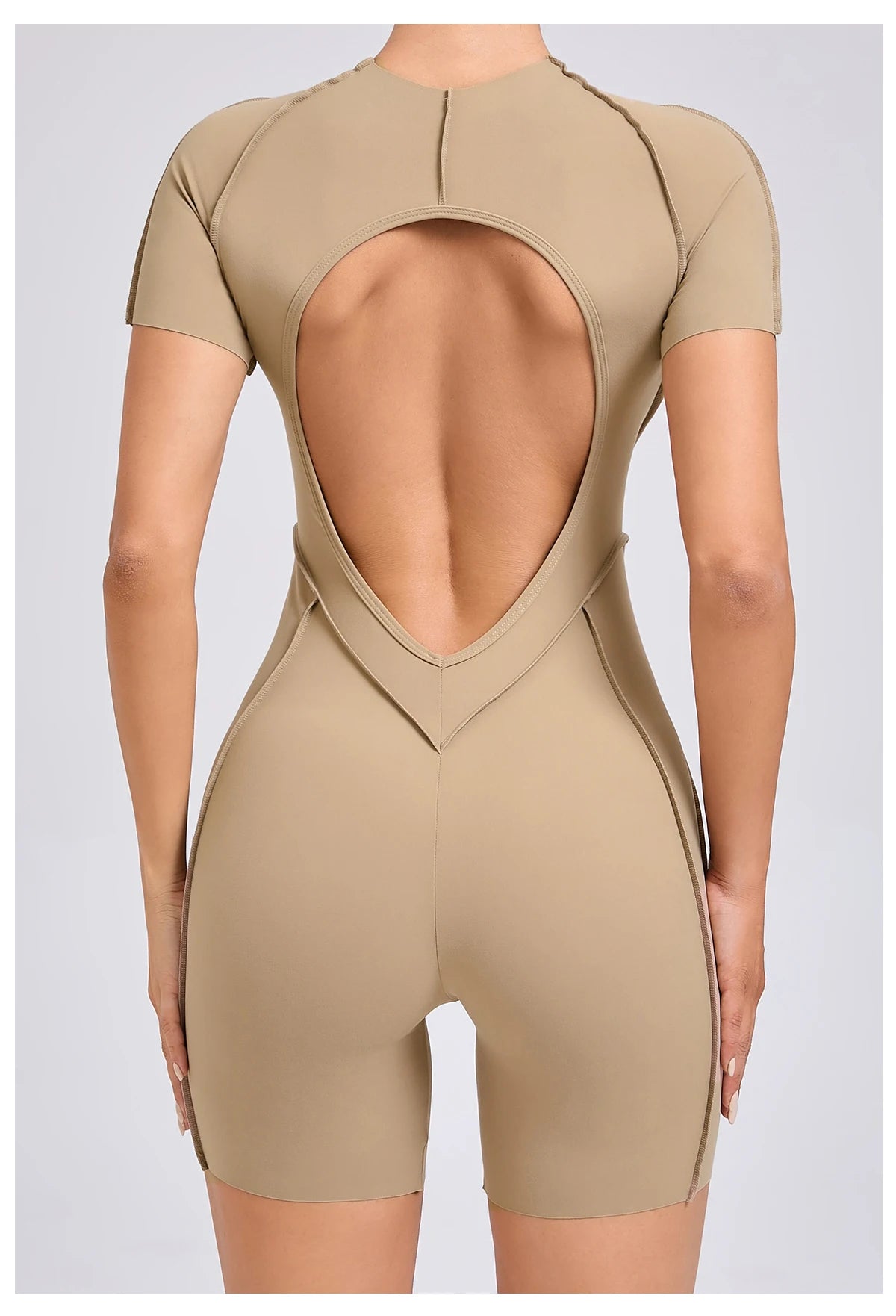 Short Jumpsuit Gym Clothes For Women Sportswear Fitness Overalls Backless Scrunch Booty Yoga Suit Sports Set Outfit - Smarsty