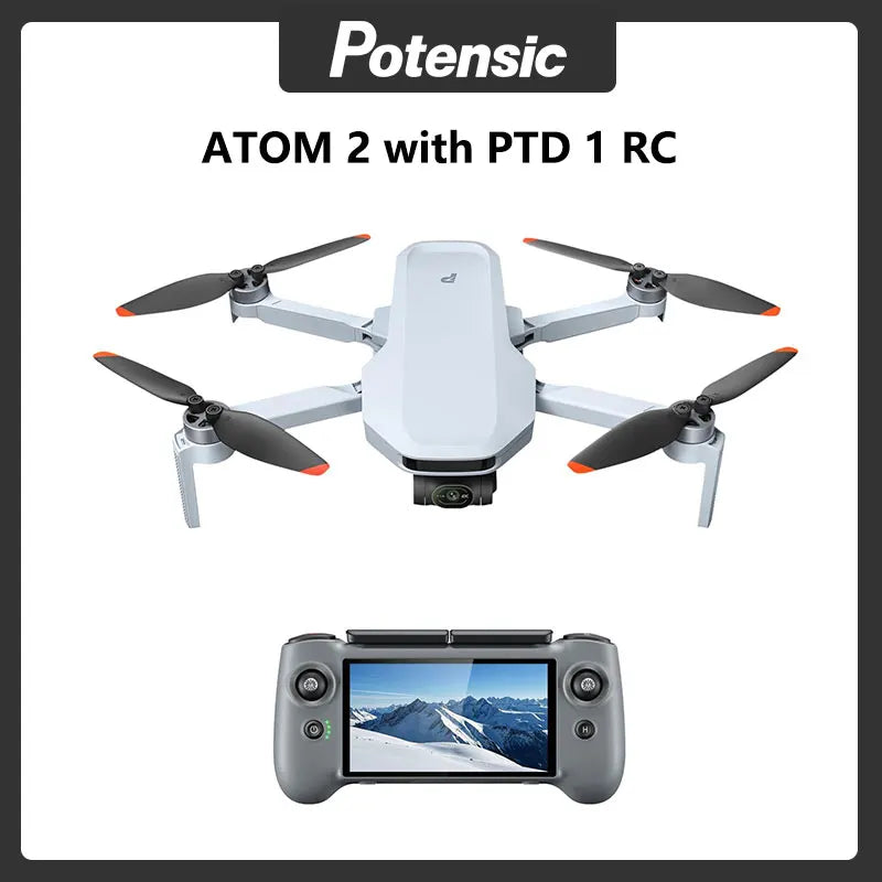 Potensic C0 ATOM 2 Drone with PTD 1 Remote Control 4K Video, 8K Photo Camera 10KM 2.7K Vertical Shoot, AI Night Shoting AI Track - Smarsty