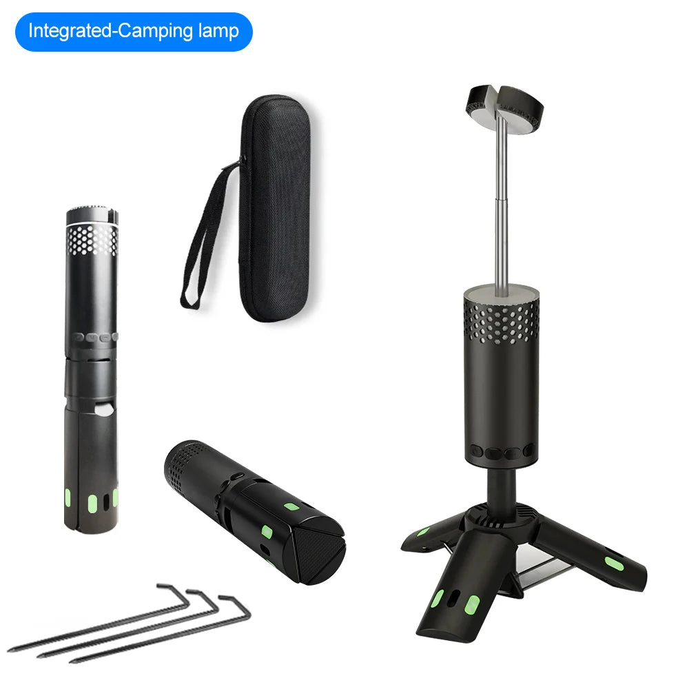 Upgraded Camping LED Telescopic Flashlight with Tripod Rechargeable Emergency Lamp Outdoor Portable orch Light Table Lamp Tent by Smarsty