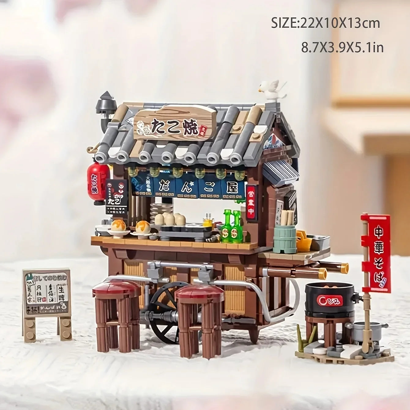 New Style Food Stall Braised Octopus Restaurant Mini Building Blocks by Smarsty