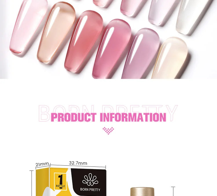 Born Pretty 10ml Translucent Jelly Gel Polish - Smarsty