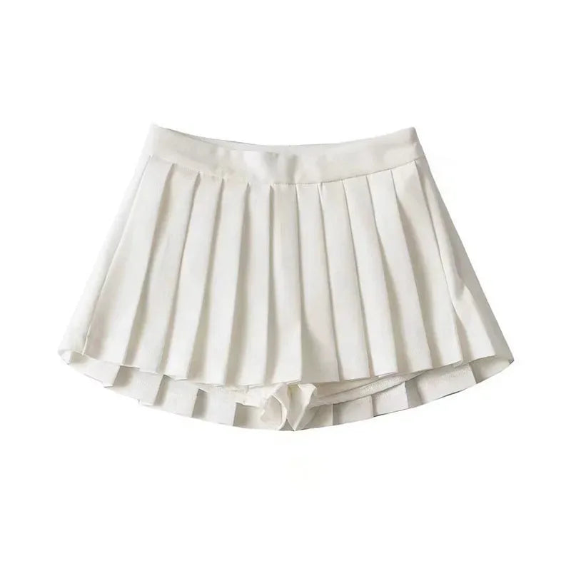 Spice girl pleated skirt female pure color small short skirt summer new Korean version JK college wind high waist mini skirt - Smarsty