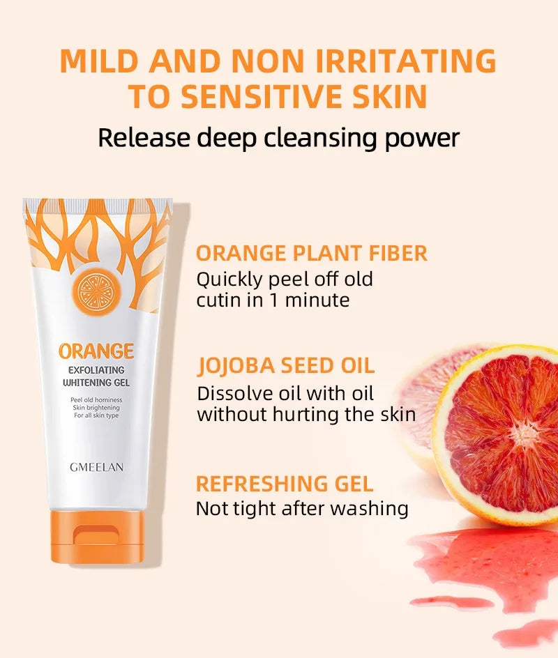 Orange Exfoliating Gel Dead Spot Remover Brighten Peeling 50g Gentle Repair Scrub Whiten Hydrating Moisturizer Korean Skin Care - Smarsty