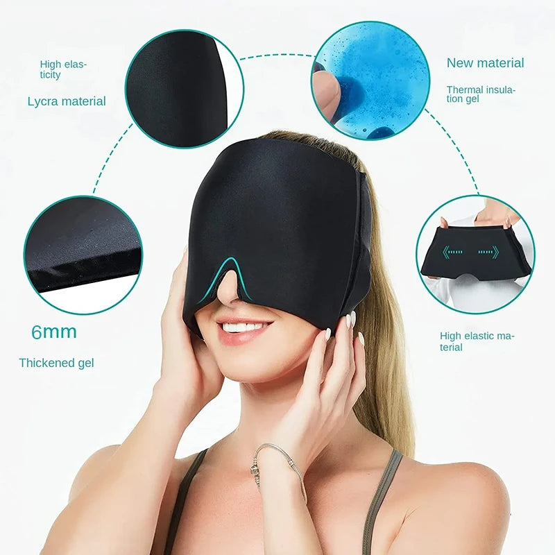 Migraine Relief Cold Ice Head Wrap Face Mask - Smarsty