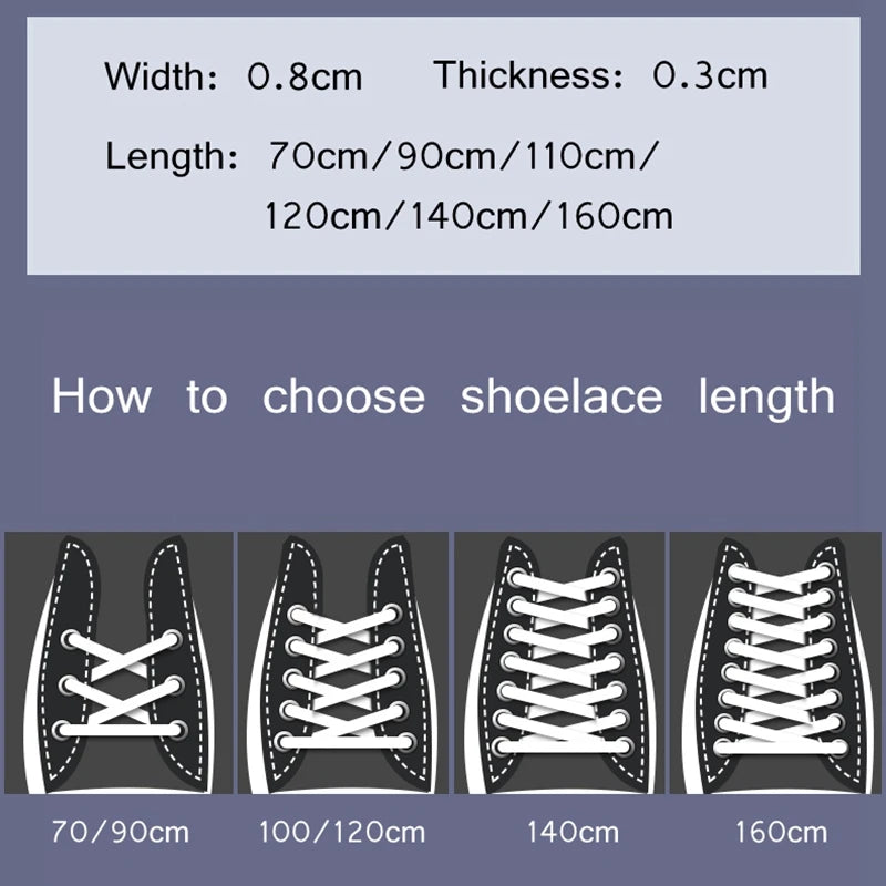 1 Pair Black White Shoe Laces Flat Double Woven Anti-slip Polyester Shoelaces Sports Casual White Shoes Classic Shoelace - Smarsty