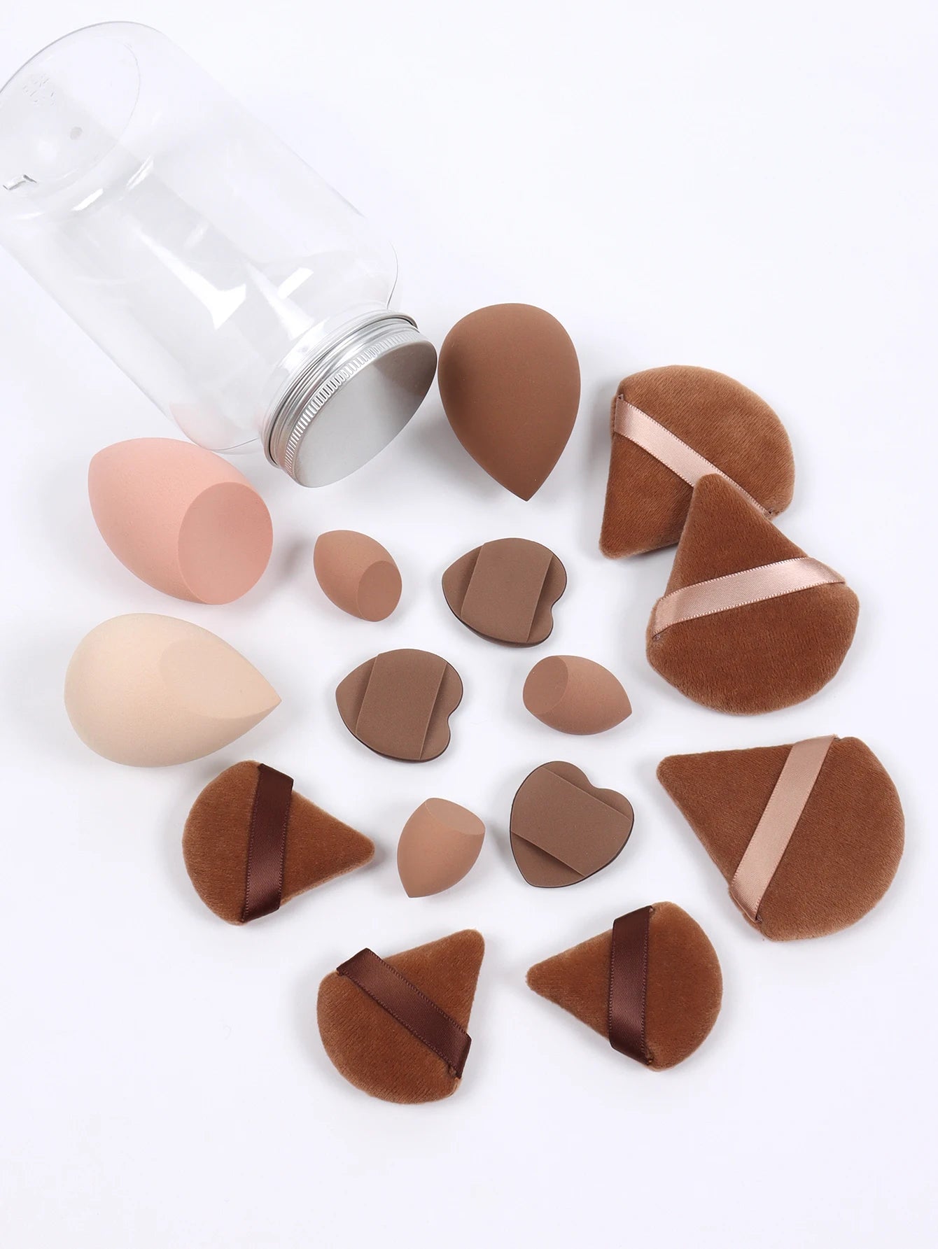 Spring Cosmetic Puff Set with Mini Makeup Eggs and Cushions - Smarsty