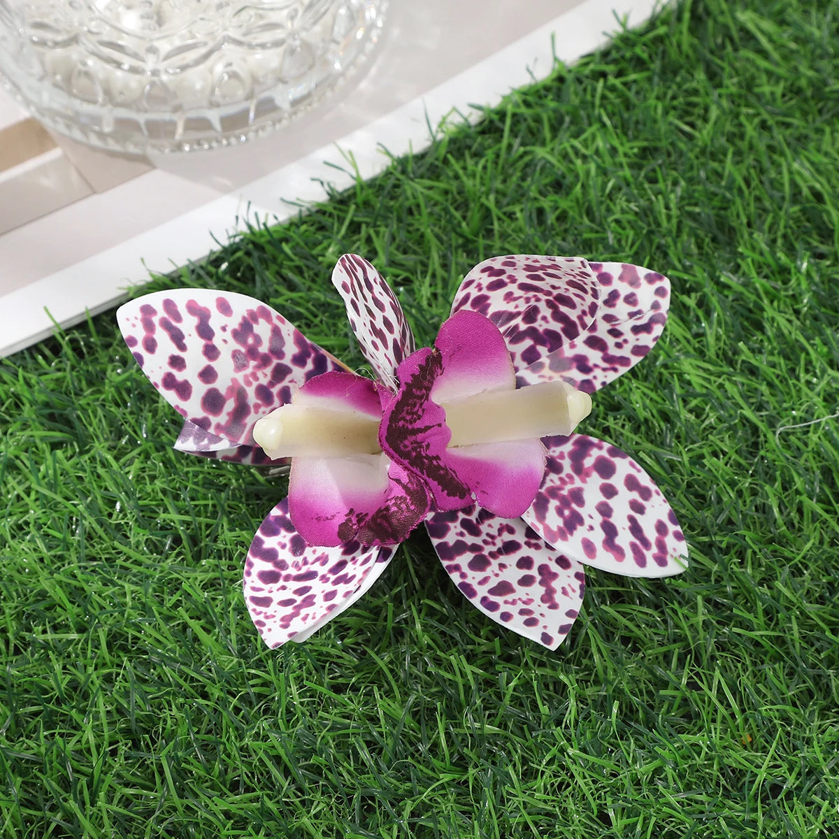 Bohemian Orchid Flower Hair Clips for Weddings - Smarsty