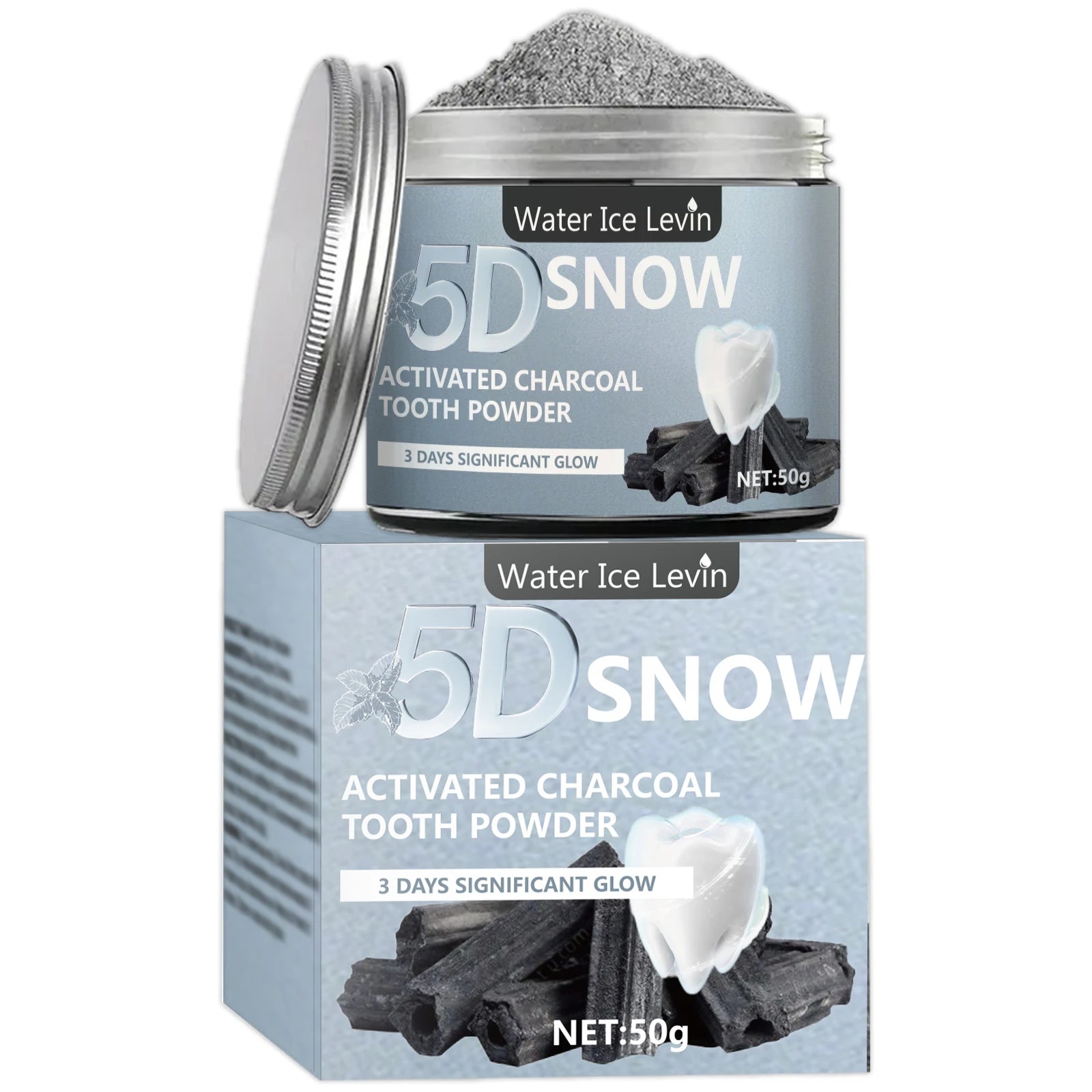 Bamboo Charcoal Teeth Whitening Powder - Natural Whitening and Deep Cleaning for Men and Women, Fresh Breath Daily Use Toothpaste, 1 Piece - Smarsty