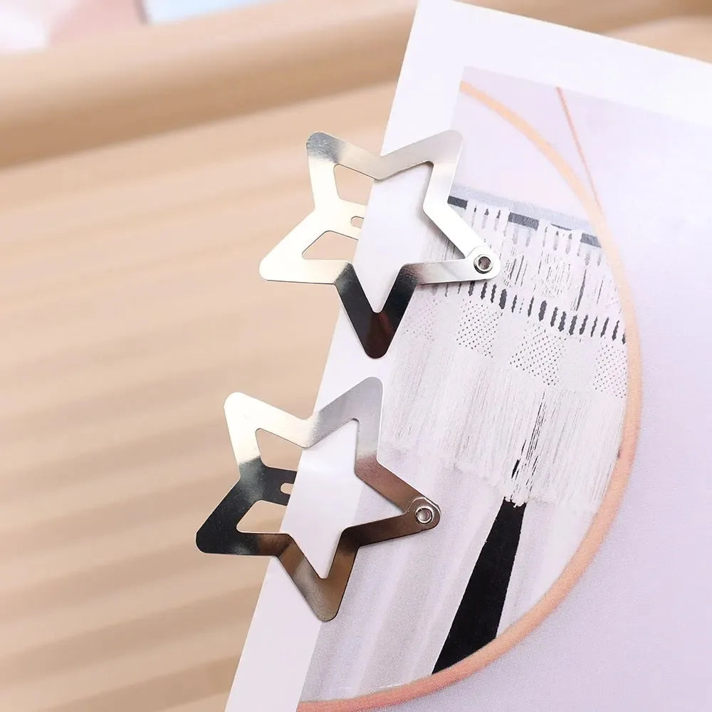 Y2K Silver Star Hair Clips for Girls Stylish Hair Accessories - Smarsty