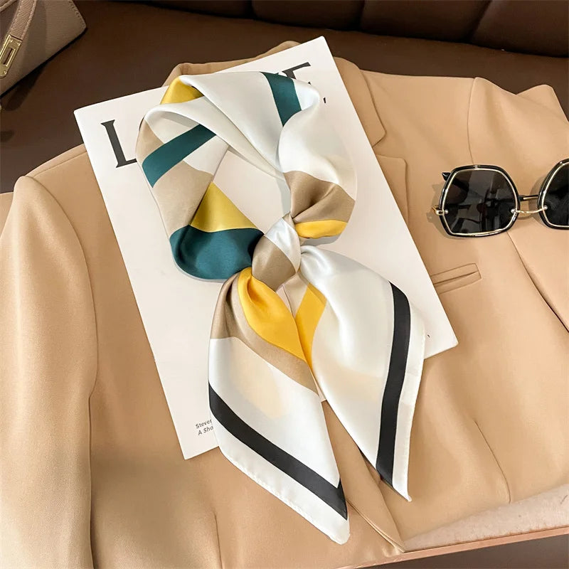 Luxury Silk Satin Scarf for Women with Sun Protection - Smarsty