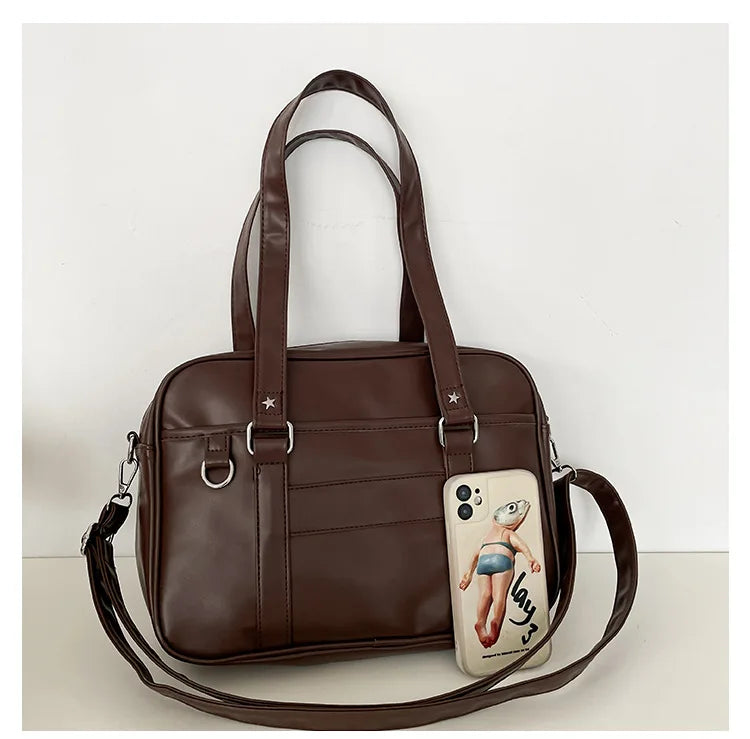 Japanese Style JK Bag Women PU Leather Crossbody Bag - Smarsty