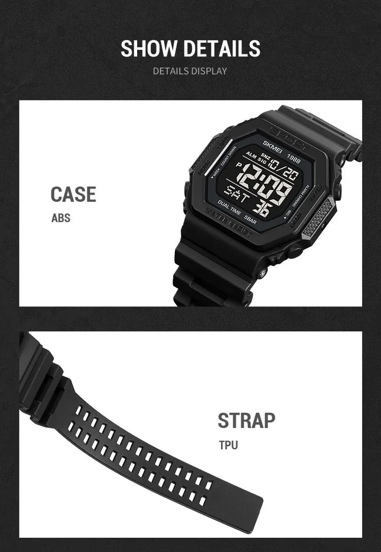 Skmei 1988 Waterproof Digital Sport Watch for Men - Smarsty