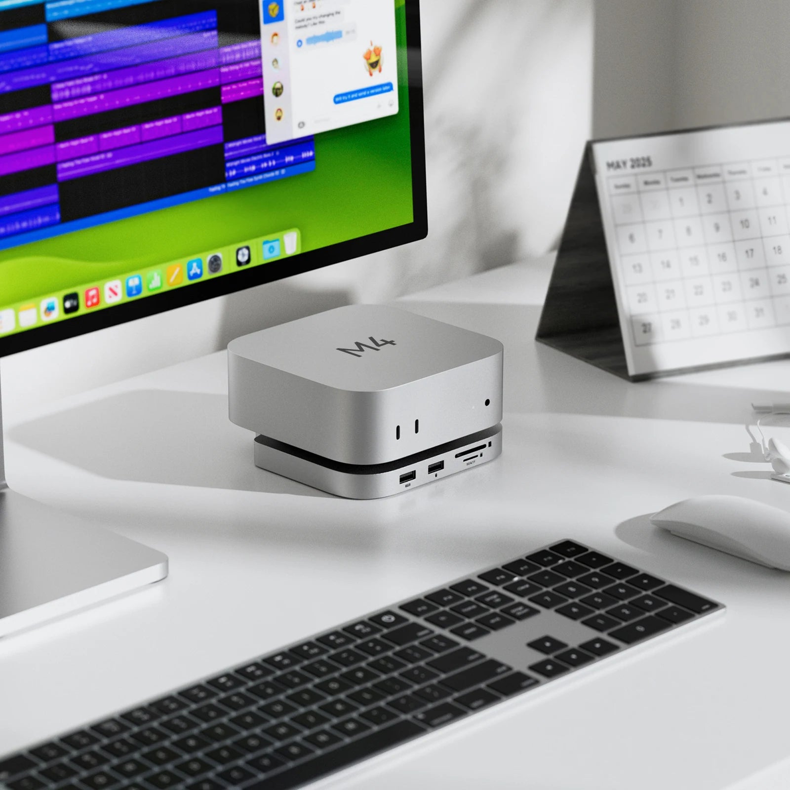 Mac Mini Docking Hub With M.2 SSD Enclosure 4K HDMI