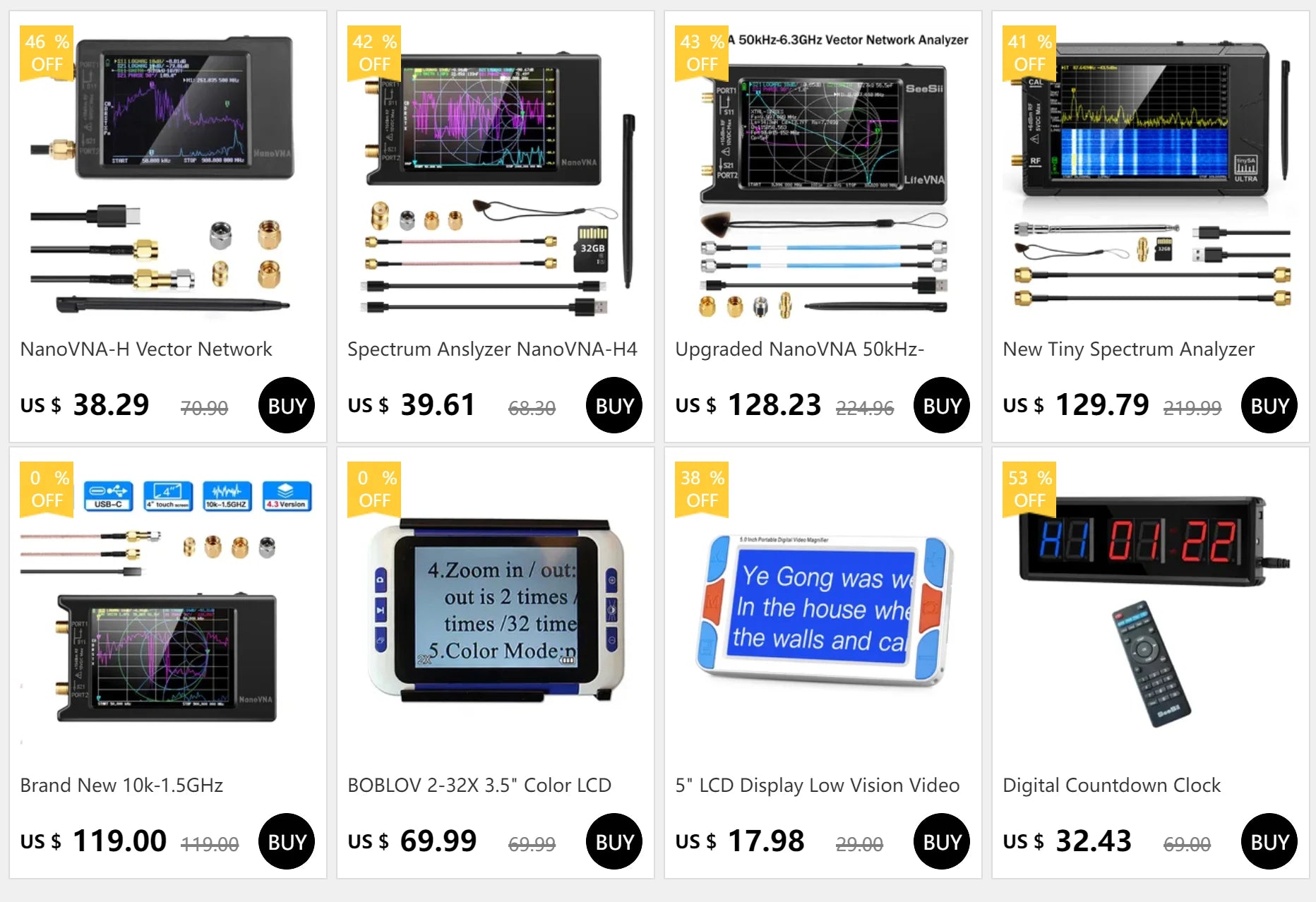 TinySA Ultra Spectrum Analyzer 4 Inch Display 100kHz to 5.3GHz - Smarsty