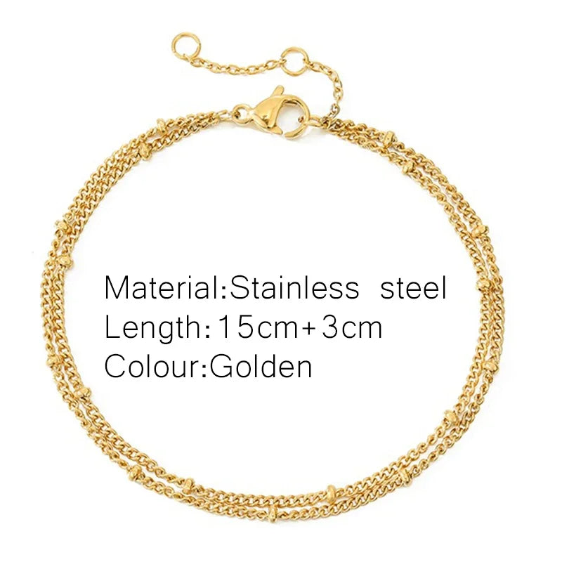 Gold Stainless Steel Twist Chain Bracelet for Women - Smarsty