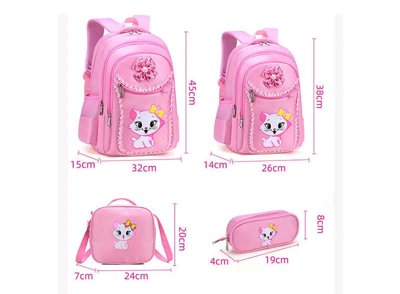 Cute Cat Printed Kids Backpack Waterproof School Bag - Smarsty