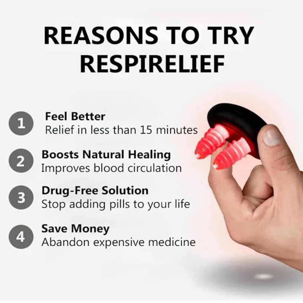 Cordless Red Light Nasal Therapy Device Rhinitis Relief Tool Low Frequency Pulse Nose Massage for Improving Nasal Ventilation